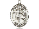 Sterling Silver St. Sebastian Medal 3/4"