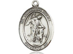 Sterling Silver Guardian Angel Medal 3/4"