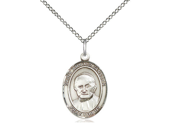 St. Arnold Janssen Sterling Silver Pendant