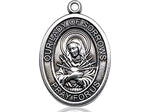 Our Lady of Sorrows Sterling Silver Oval Medal 3/4"