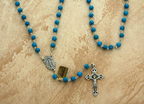 Italian Rosary Turquoise with black box