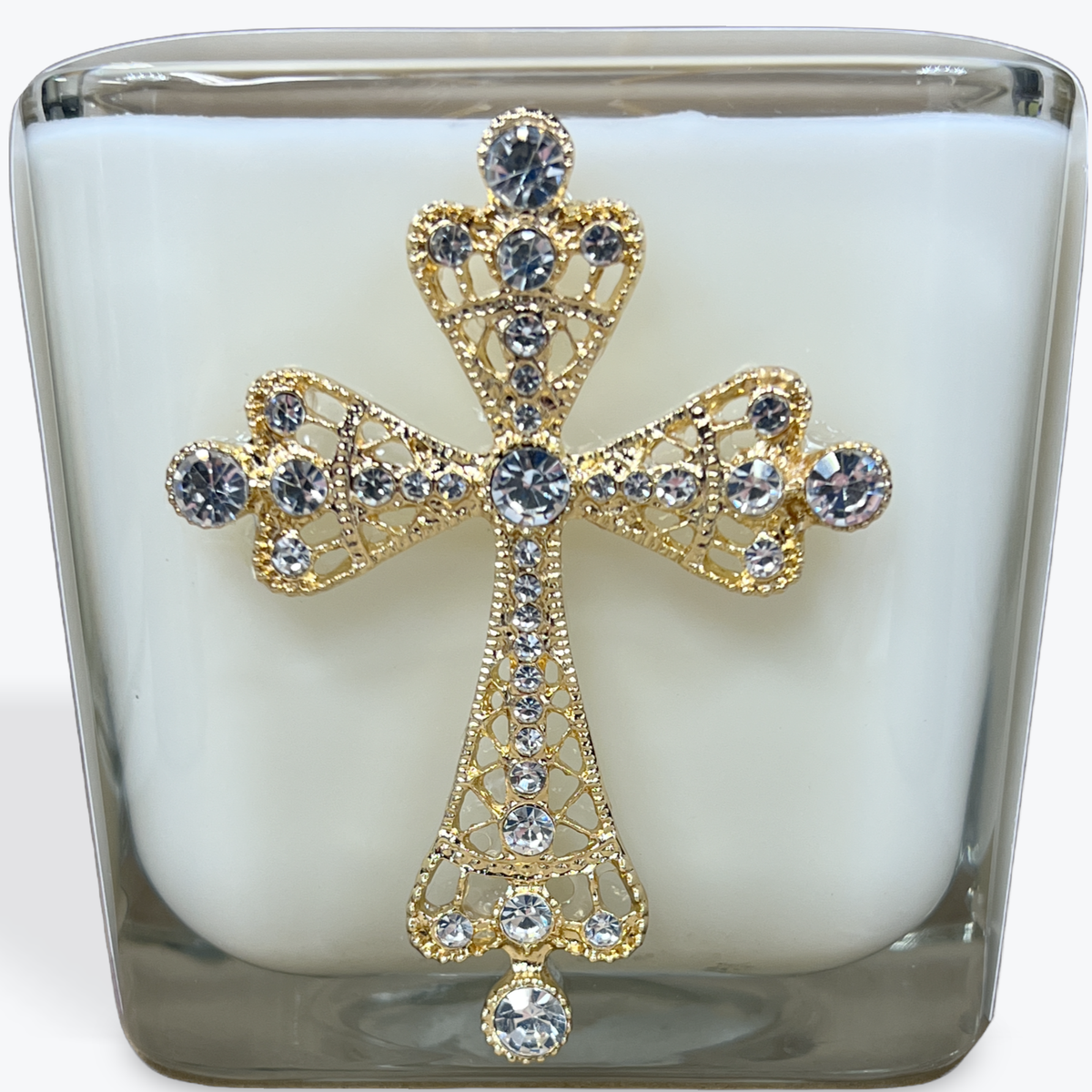 Frankincense and Myrrh Cross Candle  3.5"