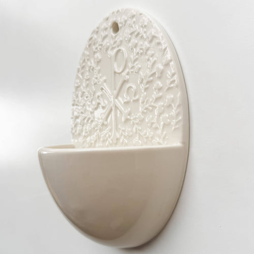 Chi Rho Holy Water Font for Home