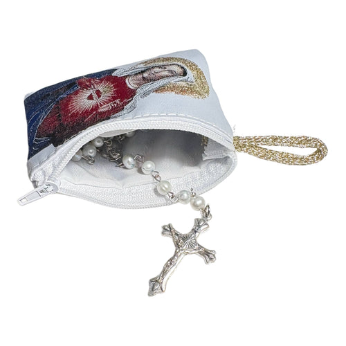 Rosary Pouch - Immaculate Heart of Mary 3″ x 4″