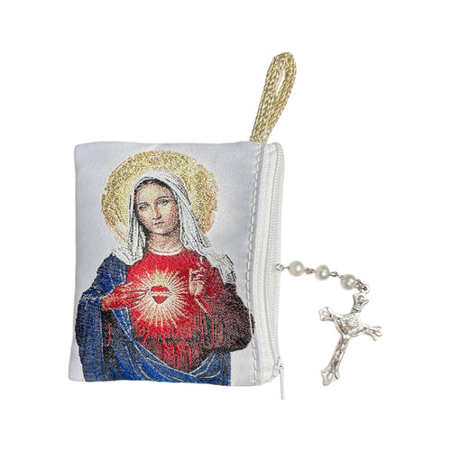 Rosary Pouch - Immaculate Heart of Mary 3″ x 4″