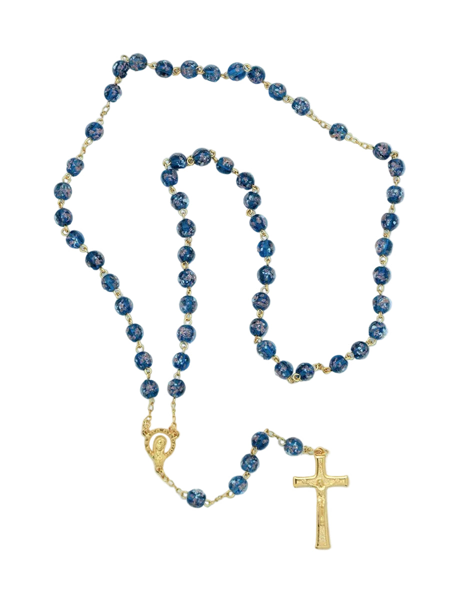 Luminous Blue Rosary Made in Fatima 8MM