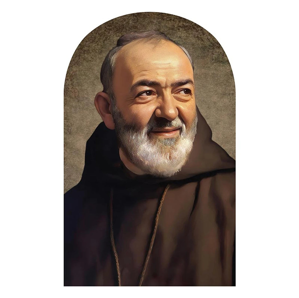 St. Padre Pio Arched Wood Plaque 8" - JMJs Catholic Store, Inc