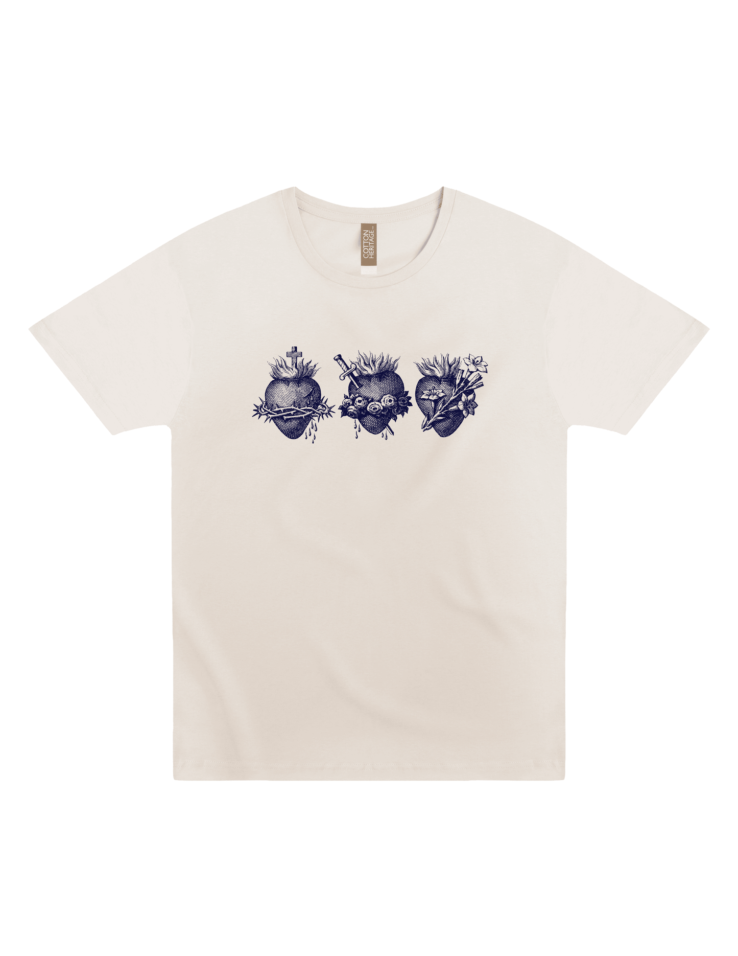 Holy Family Hearts | 3 Hearts of the Holy Family Tee: L