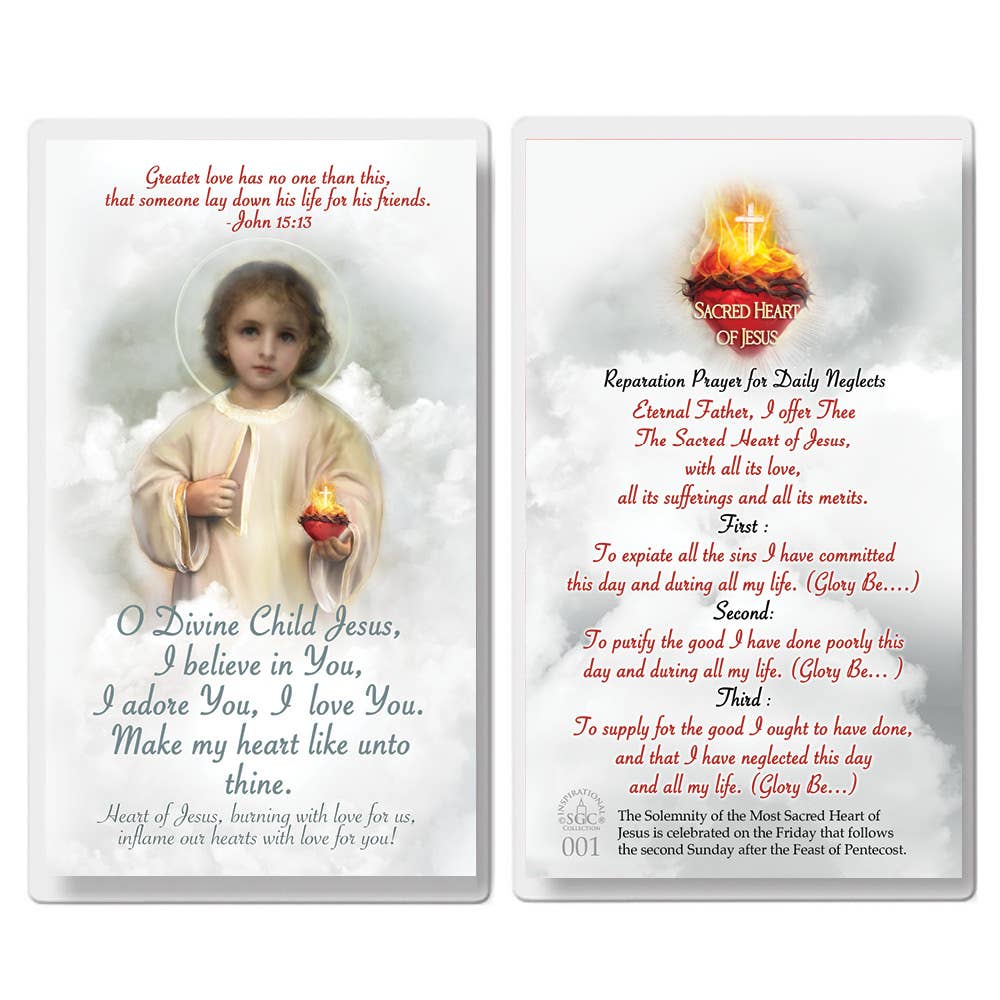 The Divine Child Jesus Prayer Card