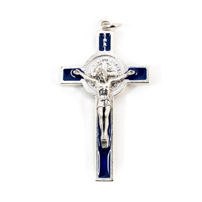 Blue St. Benedict Crucifix 2