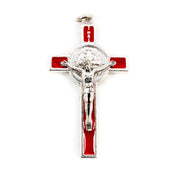 Red St. Benedict Crucifix 2" - Unique Catholic Gifts