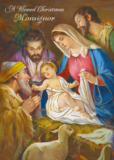A Blessed Christmas Monsignor Christmas Card