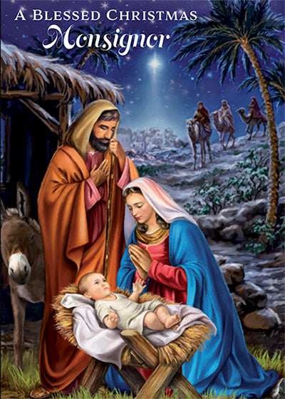 A Blessed Christmas Monsignor Christmas Card
