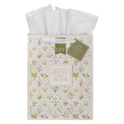 Always in Bloom Large Portrait Gift Bag - 2 Corinthians 12:9