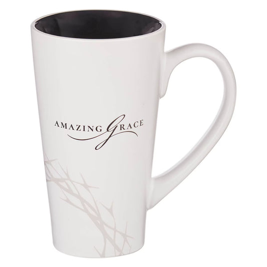 Amazing Grace White Crown of Thorns Ceramic Mug