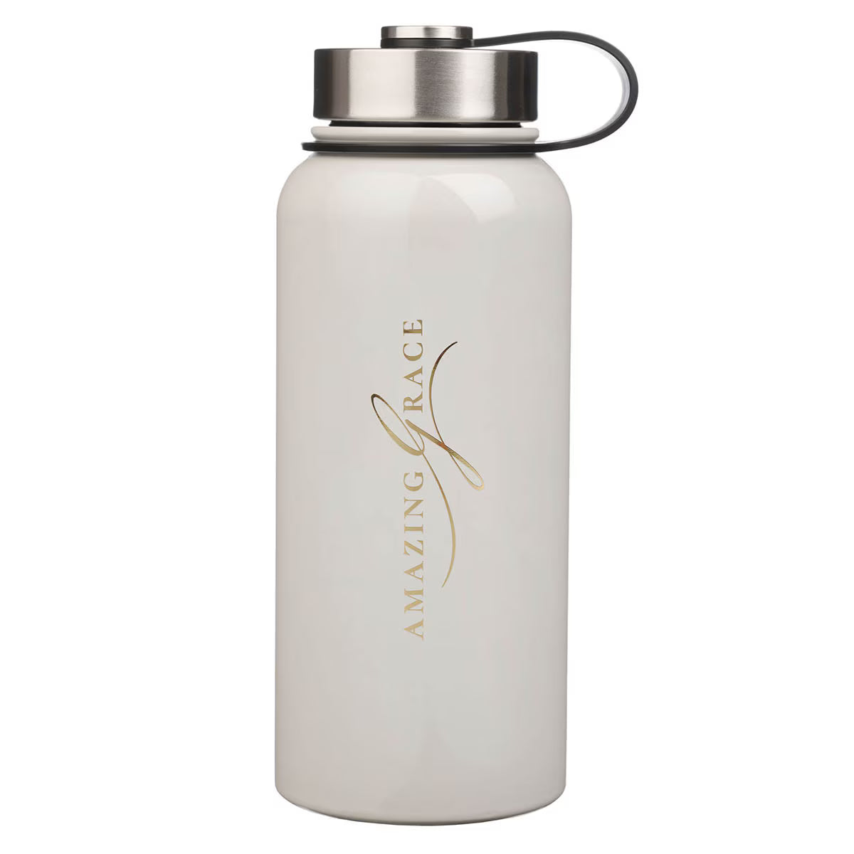 Amazing Grace White Crown of Thorns Stainless Steel Water Bottle