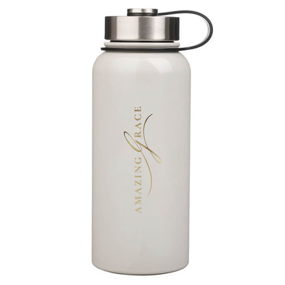 Amazing Grace White Crown of Thorns Stainless Steel Water Bottle