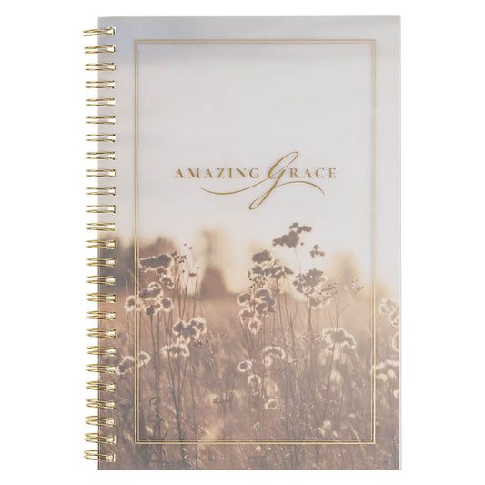 Amazing Grace Wildflower PVC Cover Spiral Notebook - Isaiah 53:5