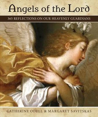 Book cover of Angels of the Lord with classical angel artwork and gold and brown title banner