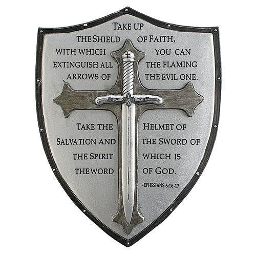 Armor of God Wall Plaque Ephesians 6:16-17 - JMJs Catholic Store, Inc