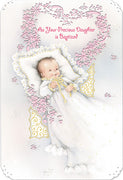As Your Precious Daughter is Baptized Greeting Card - Unique Catholic Gifts