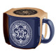 Ave Maria Gift Mug with 13 oz capacity, featuring Marian symbol design and gift wrap sleeve for faith-inspired gifting