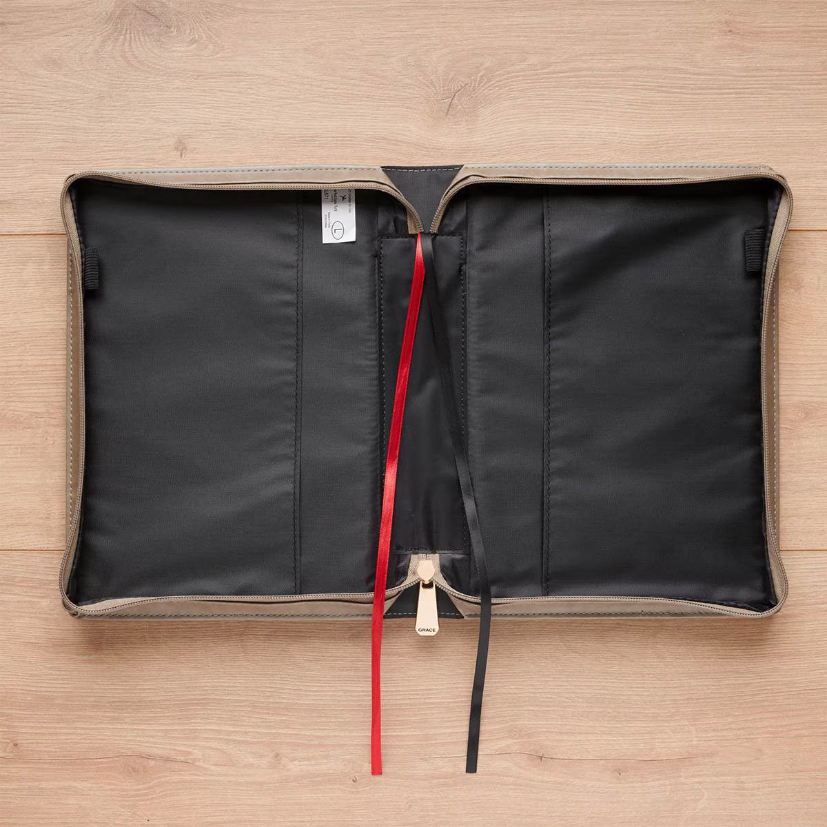 Amazing Grace Taupe Crown of Thorns Faux Leather Fashion Bible Cover - Isaiah 53:5 Large