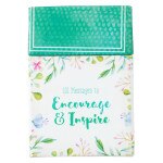 Floral printed Let Your Light Shine Box of Blessings with green textured flip top for Bible verse cards inside