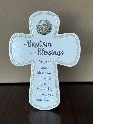 Baptism Shell Blessings Standing Cross