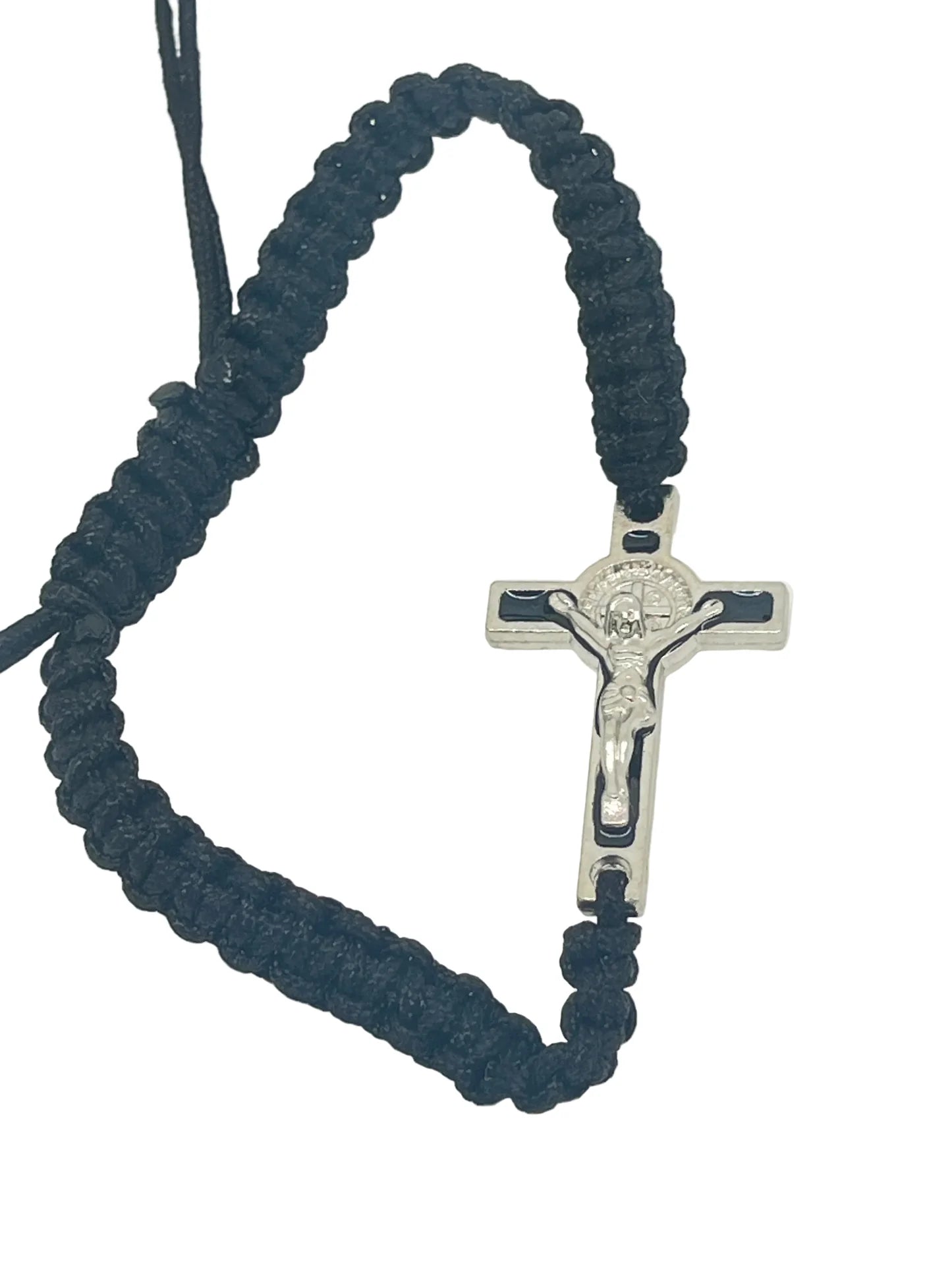 Black St. Benedict Crucifix Bracelet