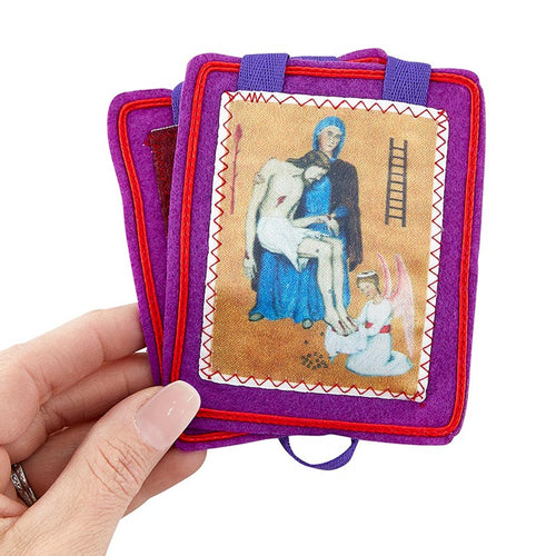 Purple Scapular 3 1/2 x 4" - Unique Catholic Gifts
