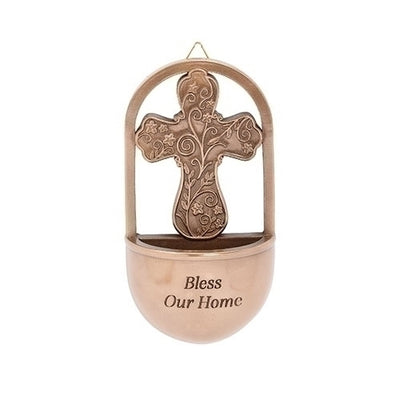 Bless Our Home Cross Holy Water Font (7