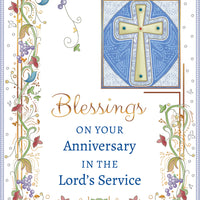 Blessings On The Anniversary  in the Lord's Service Greeting Card - Unique Catholic Gifts