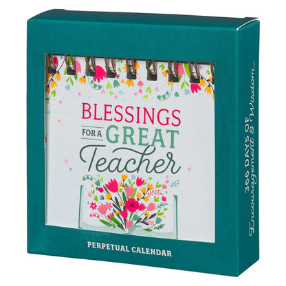 Blessings for a Great Teacher Perpetual Desktop Calendar