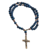Blue Wood Rosary Bracelet 4mm - Unique Catholic Gifts
