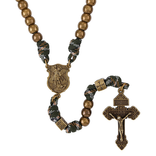 St. Michael Paracord Spiritual Warfare Rosary Bronze
