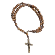 Brown Brazilian Walnut Wood Rosary Bracelet 4mm - Unique Catholic Gifts