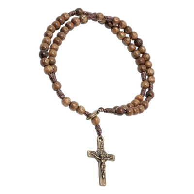 Brown Brazilian Walnut Wood Rosary Bracelet 4mm - Unique Catholic Gifts