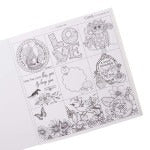 Open pages of Be Still & Know inspirational adult coloring book featuring detailed spiritual and nature-themed illustrations