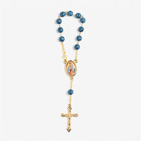 Our Lady of Guadalupe Auto Rosary Blue - Unique Catholic Gifts