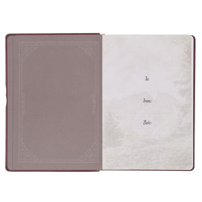 Pursuing God Saddle Tan Faux Leather Devotional Large Print Edition by A.W. Tozer