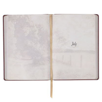 Pursuing God Saddle Tan Faux Leather Devotional Large Print Edition by A.W. Tozer