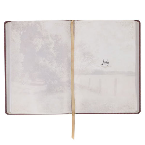 Pursuing God Saddle Tan Faux Leather Devotional Large Print Edition by A.W. Tozer