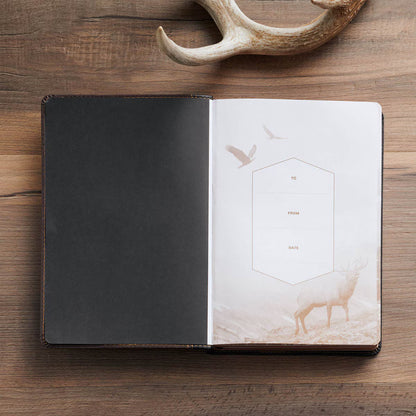 Man of God Two-Tone Brown Faux Leather Daily Devotional by Boyd Bailey