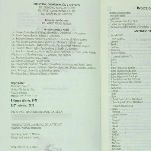 Sagrada Biblia Confirmación Tamaño Normal