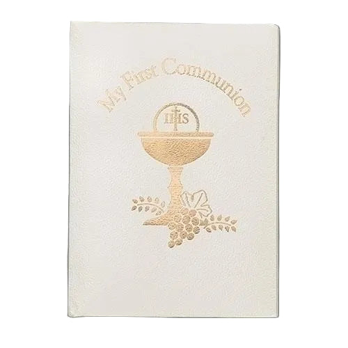 Deluxe Padded White My First Communion Prayer Book