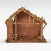 Fontanini Wood Moss Box Stable, 5" - Unique Catholic Gifts