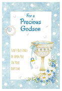 For a Precious Godson Baptism Greeting Card - Unique Catholic Gifts