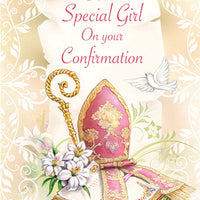 For a Special Girl  On your Confirmation Greeting Card - Unique Catholic Gifts
