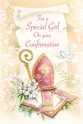 For a Special Girl  On your Confirmation Greeting Card - Unique Catholic Gifts